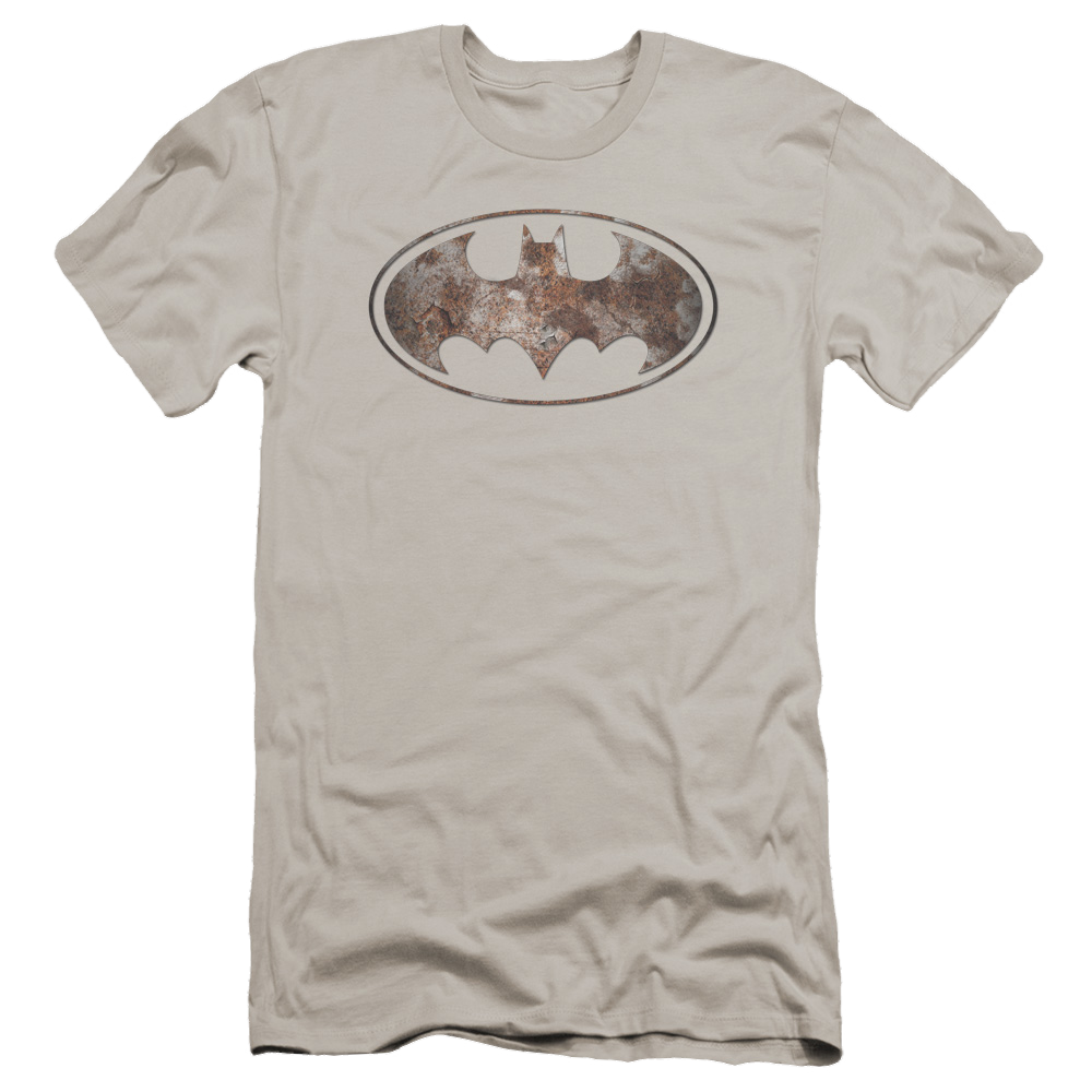 Batman Heavy Rust Logo - Men's Premium Slim Fit T-Shirt