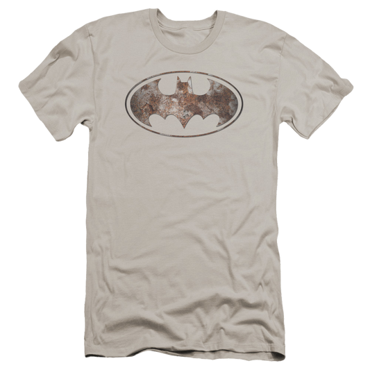 Batman Heavy Rust Logo - Men's Premium Slim Fit T-Shirt