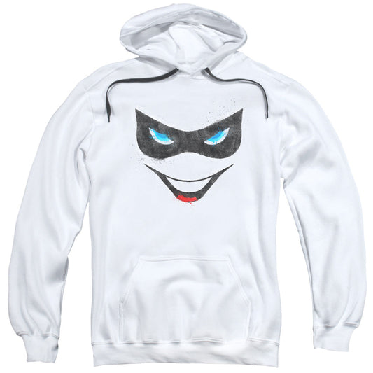 Batman Harley Face Mens Hoodie White