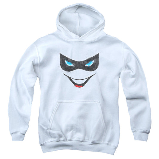 Batman Harley Face Kids Youth Hoodie White
