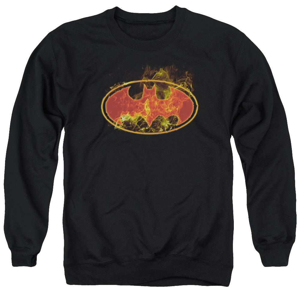 Batman Flames Logo - Men's Crewneck Sweatshirt