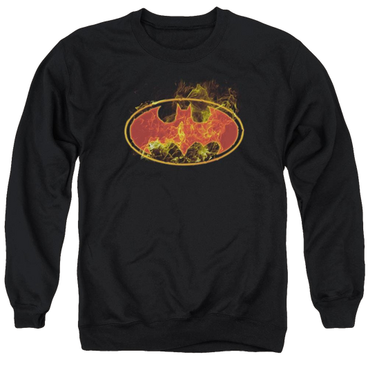 Batman Flames Logo - Men's Crewneck Sweatshirt