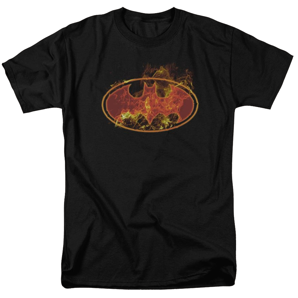 Batman Flames Logo - Men's Regular Fit T-Shirt