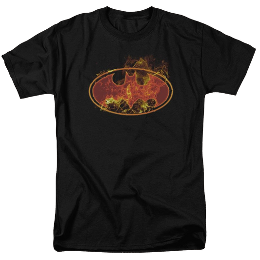 Batman Flames Logo - Men's Regular Fit T-Shirt