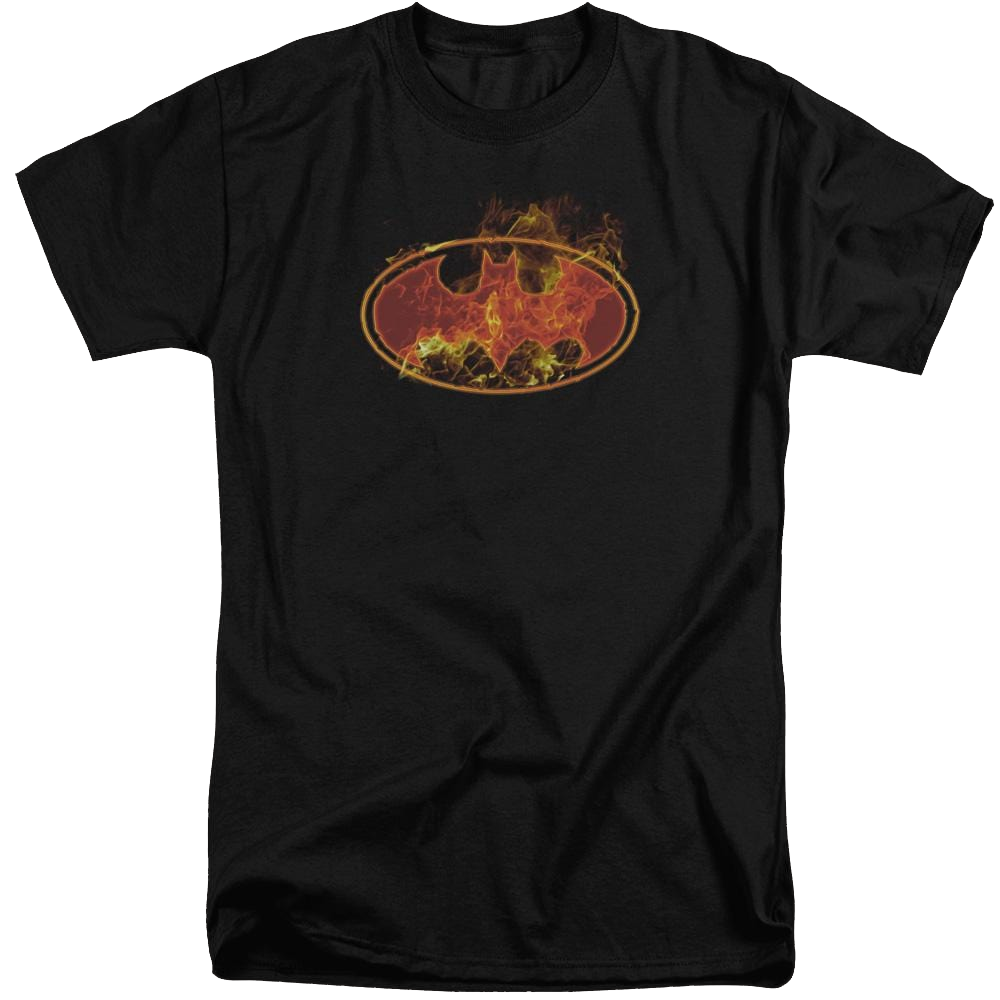Batman Flames Logo - Men's Tall Fit T-Shirt
