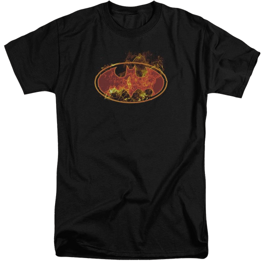 Batman Flames Logo - Men's Tall Fit T-Shirt