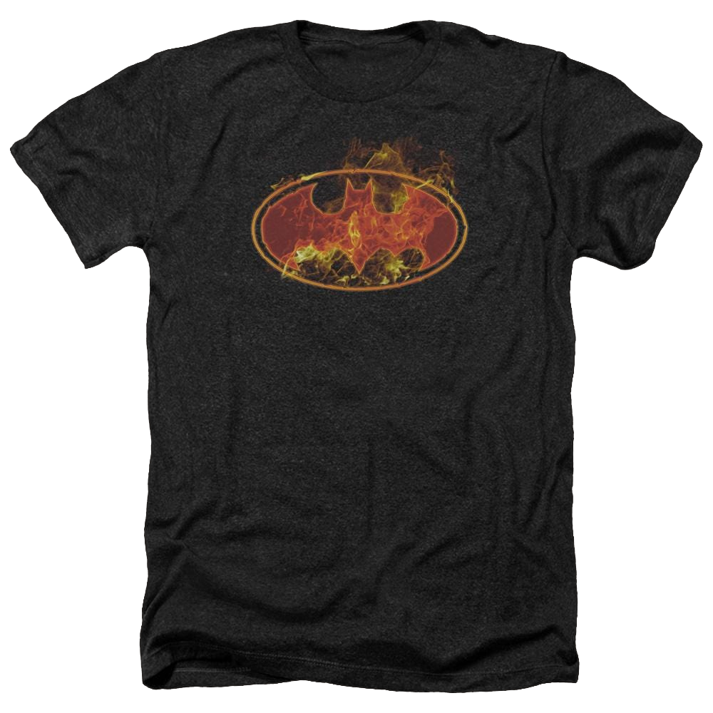 Batman Flames Logo - Men's Heather T-Shirt