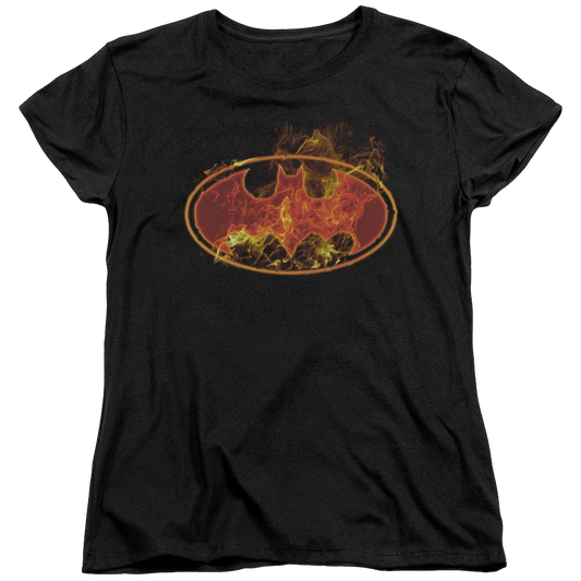 Batman Flames Logo - Women's T-Shirt