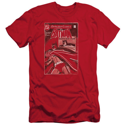 Batman Doa Cover Slim Fit Mens T Shirt Red
