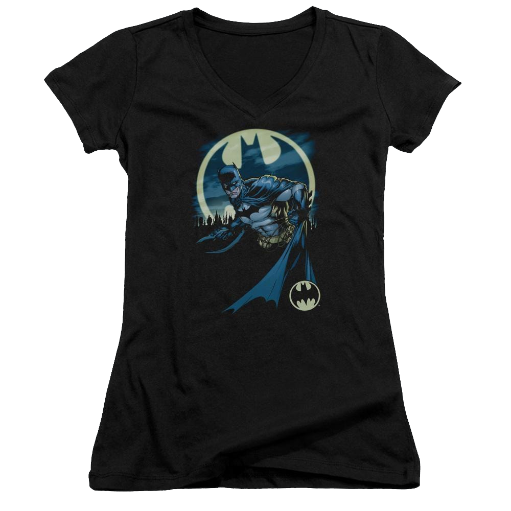 Batman Heed The Call - Juniors V-Neck T-Shirt