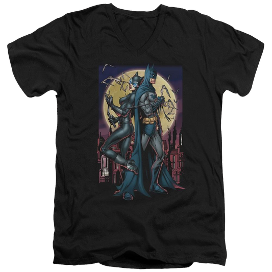 Batman Paint The Town Red - Men's V-Neck T-Shirt