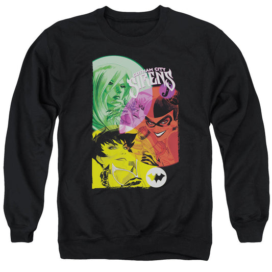 Batman Gotham Sirens Mens Crewneck Sweatshirt Black