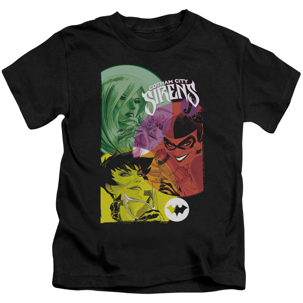 Batman Gotham Sirens Juvenile Kids Youth T Shirt Black