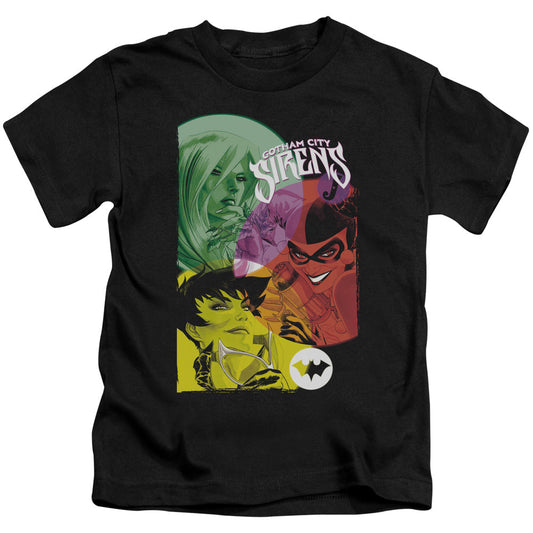 Batman Gotham Sirens Juvenile Kids Youth T Shirt Black