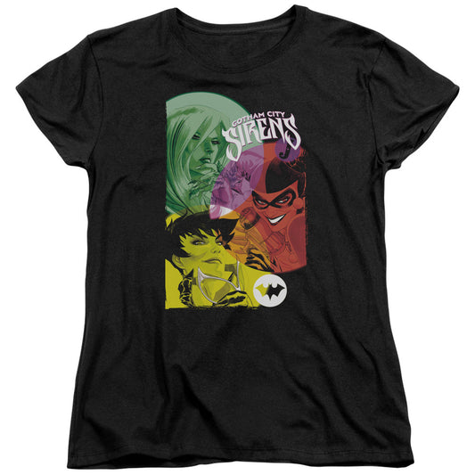 Batman Gotham Sirens Womens T Shirt Black