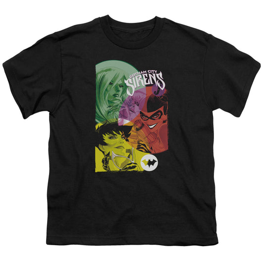 Batman Gotham Sirens Kids Youth T Shirt Black