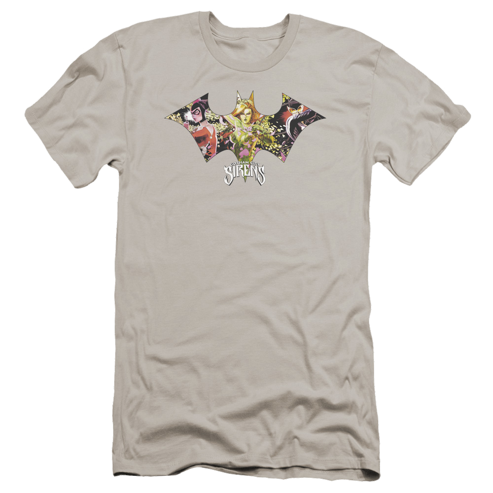 Batman Sirens Bat - Men's Premium Slim Fit T-Shirt