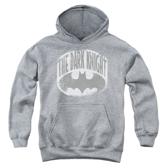 Batman Dark Knight Shield Kids Youth Hoodie Heather