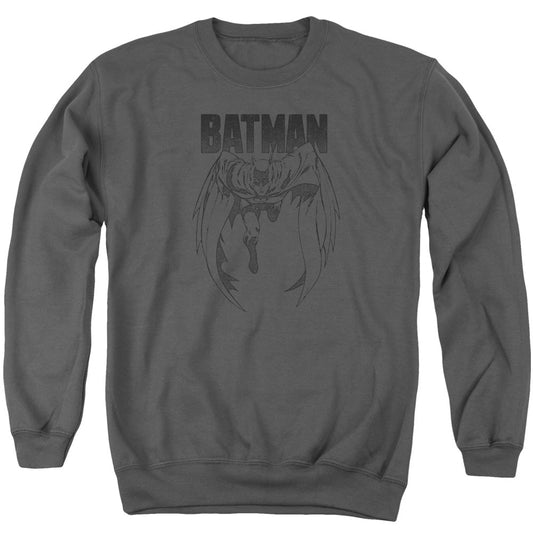 Batman Grey Noise Mens Crewneck Sweatshirt Charcoal