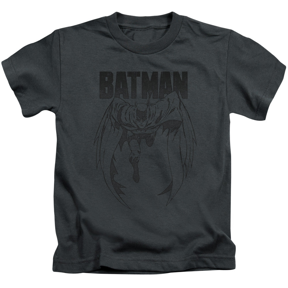 Batman Grey Noise Juvenile Kids Youth T Shirt Charcoal
