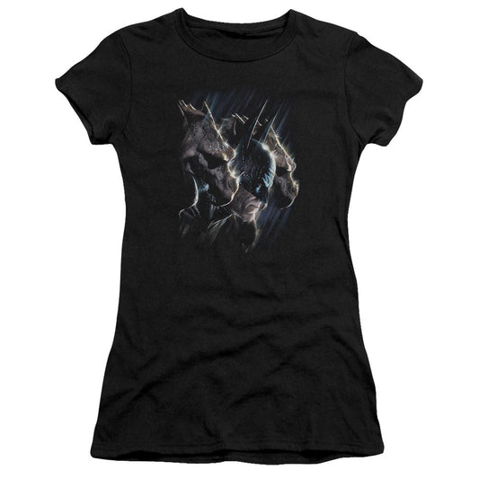 Batman Gargoyles Junior Sheer Cap Sleeve Womens T Shirt Black