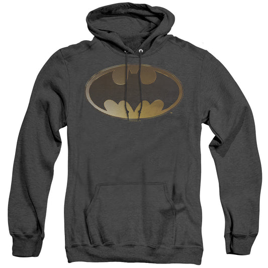 Batman Halftone Bat Heather Mens Hoodie Black