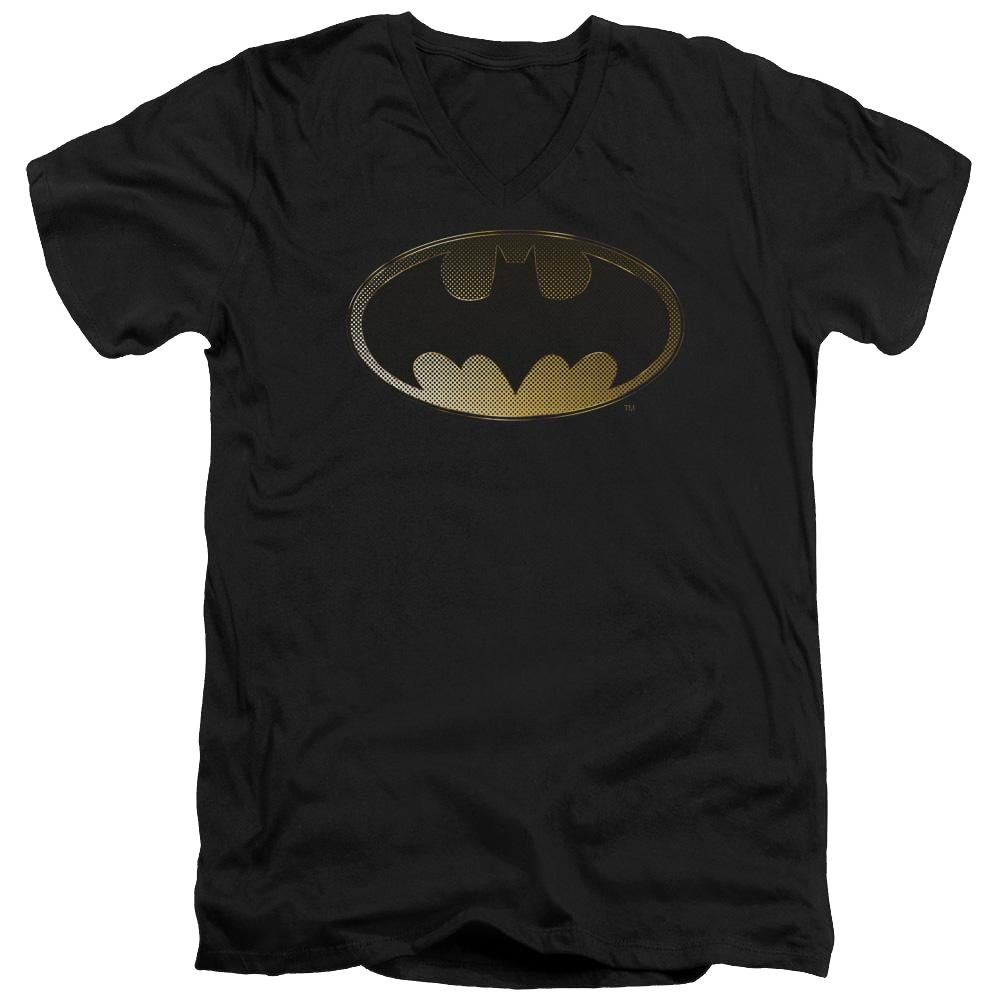 Batman Halftone Bat - Men's V-Neck T-Shirt