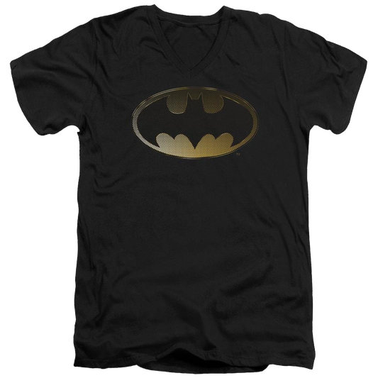 Batman Halftone Bat - Men's V-Neck T-Shirt