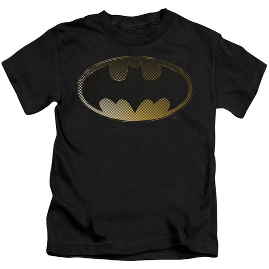 Batman Halftone Bat Juvenile Kids Youth T Shirt Black