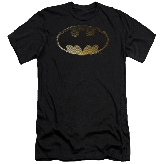 Batman Halftone Bat - Men's Premium Slim Fit T-Shirt