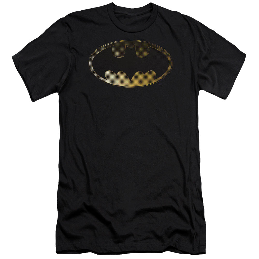 Batman Halftone Bat Premium Bella Canvas Slim Fit Mens T Shirt Black