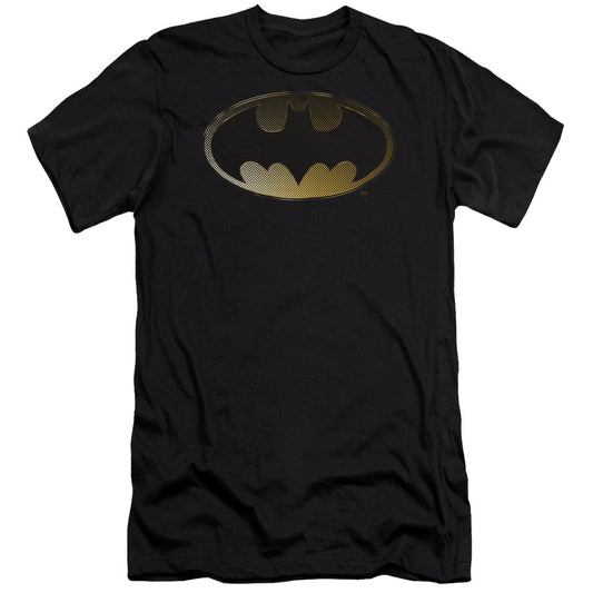 Batman Halftone Bat Premium Bella Canvas Slim Fit Mens T Shirt Black