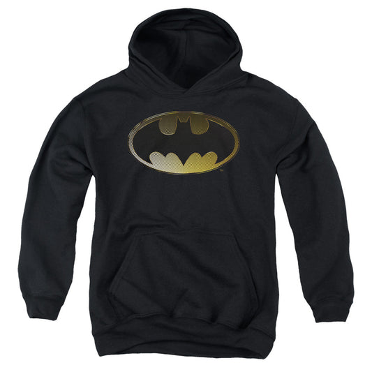 Batman Halftone Bat Kids Youth Hoodie Black