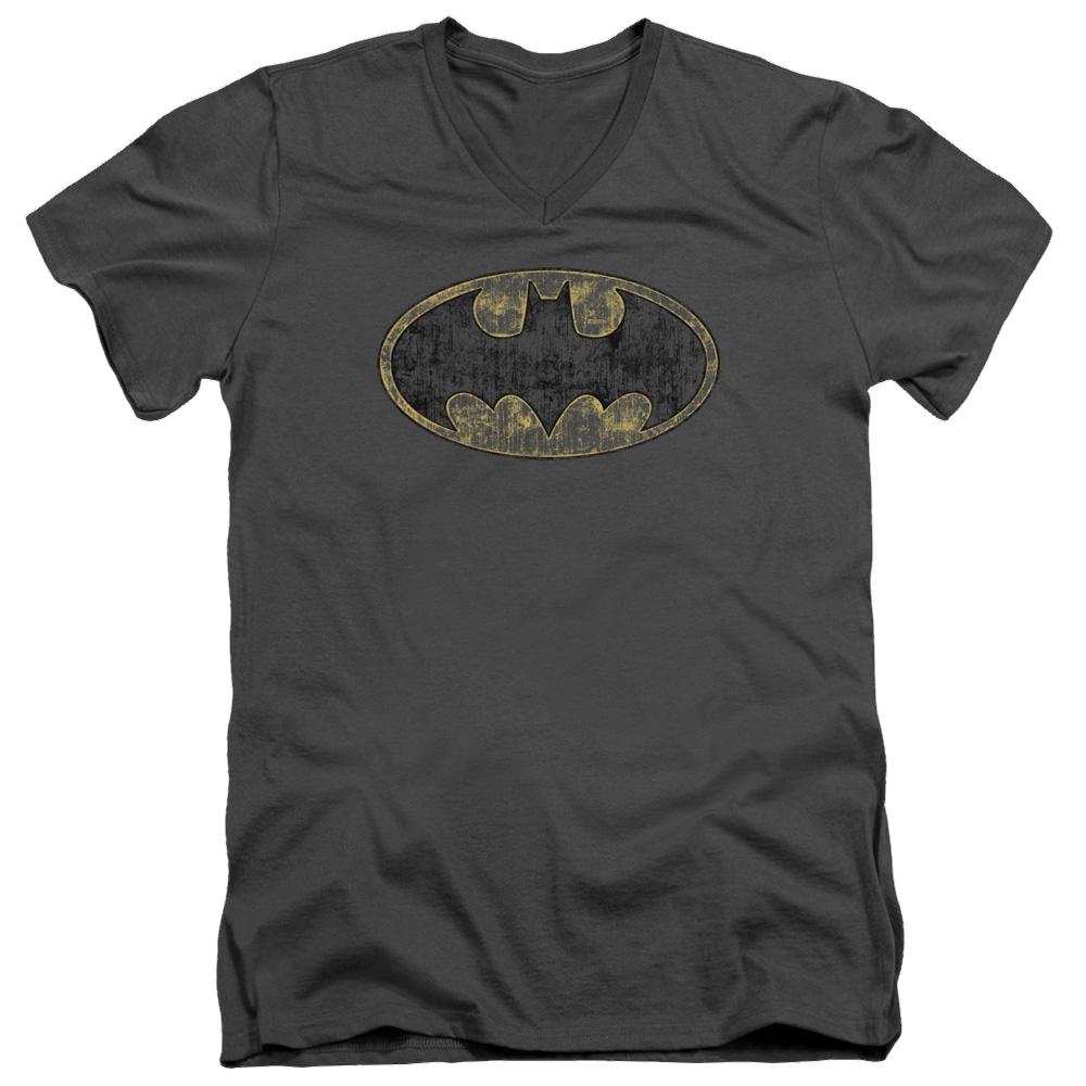 Batman Tattered Logo - Men's V-Neck T-Shirt Style001