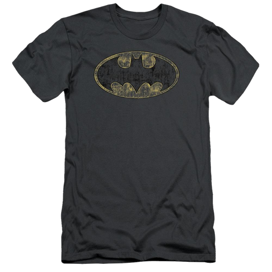 Batman Tattered Logo - Men's Slim Fit T-Shirt