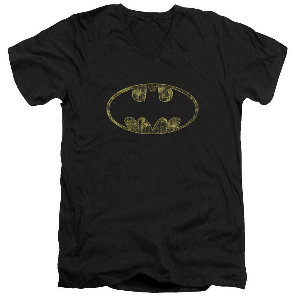 Batman Tattered Logo - Men's V-Neck T-Shirt