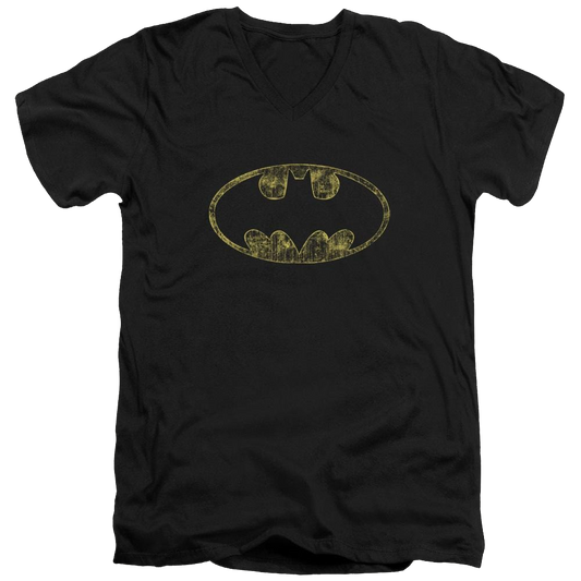Batman Tattered Logo - Men's V-Neck T-Shirt