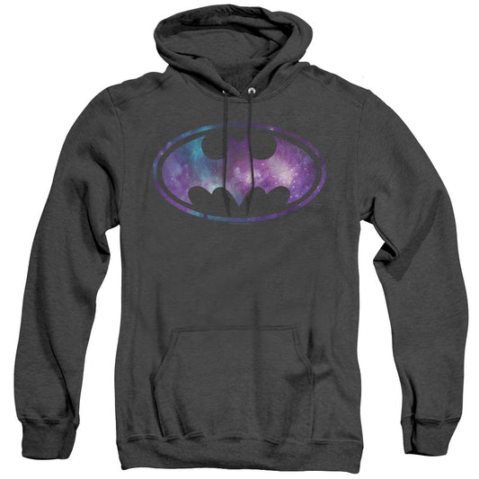 Batman Galaxy Signal Heather Mens Hoodie Black