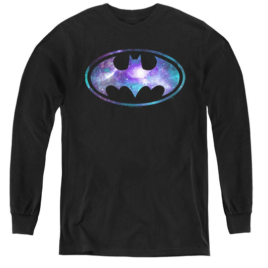 Batman Galaxy 2 Signal Long Sleeve Kids Youth T Shirt Black