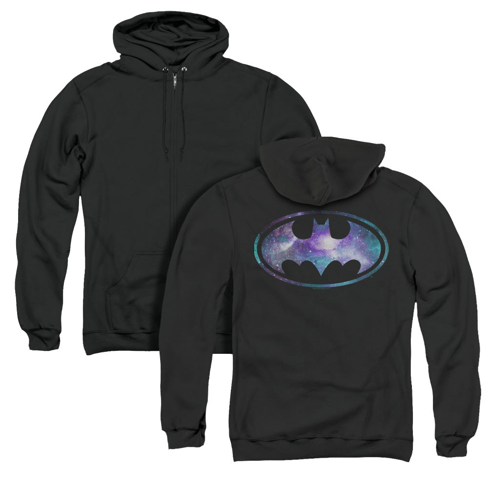 Batman Galaxy 2 Signal Back Print Zipper Mens Hoodie Black