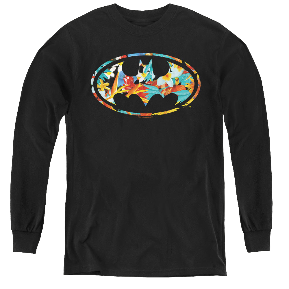 Batman Hawaiian Bat - Youth Long Sleeve T-Shirt