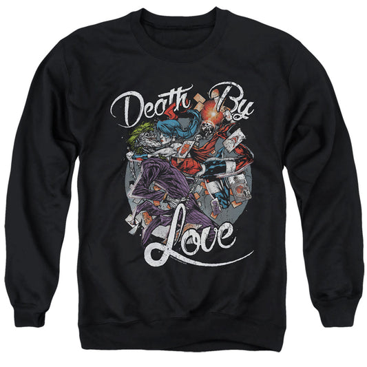 Batman Death By Love Mens Crewneck Sweatshirt Black