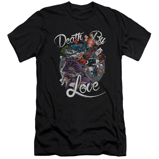 Batman Death By Love Premium Bella Canvas Slim Fit Mens T Shirt Black
