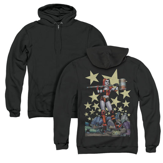 Batman Hammer Time Back Print Zipper Mens Hoodie Black