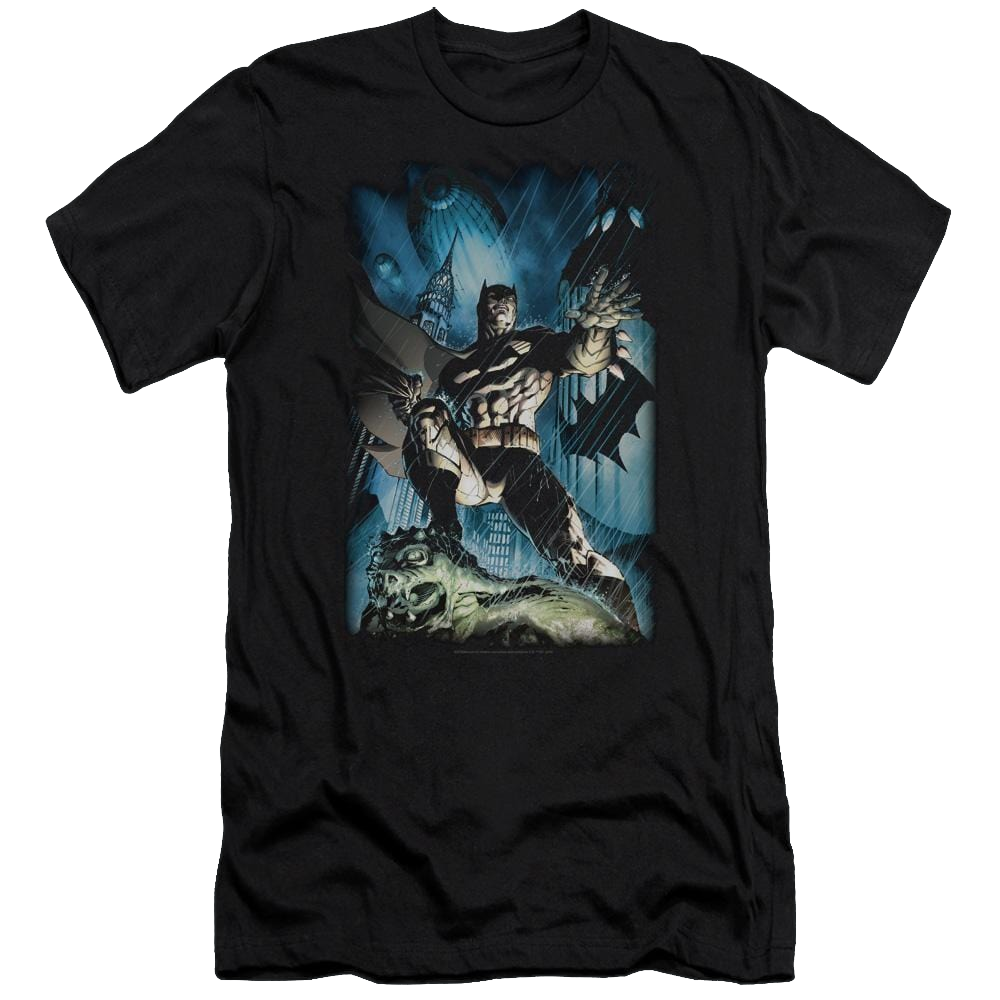 Batman Stormy Dark Knight - Men's Premium Slim Fit T-Shirt