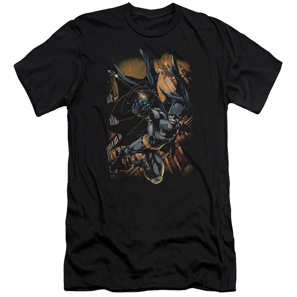 Batman Grapple Fire - Men's Premium Slim Fit T-Shirt