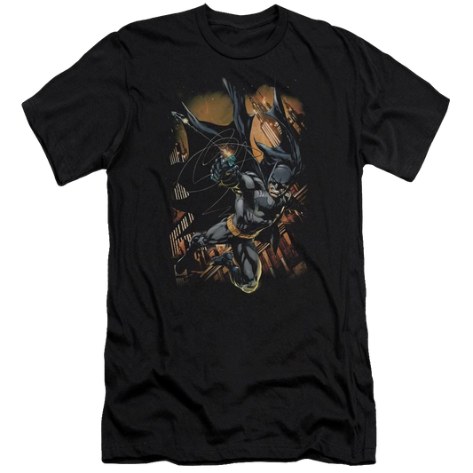 Batman Grapple Fire - Men's Premium Slim Fit T-Shirt