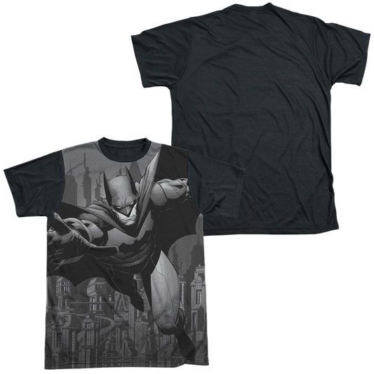 Batman Grey Race - Men's Black Back T-Shirt