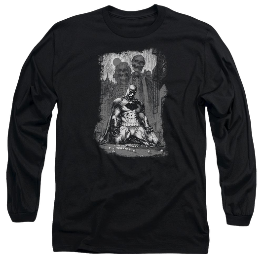 Batman Sketchy Shadows - Men's Long Sleeve T-Shirt