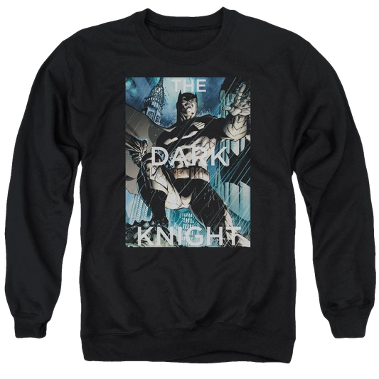 Batman Fighting The Storm - Men's Crewneck Sweatshirt